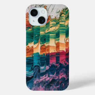 Contemporary Painting Art Perspective Relief iPhone 15 Case