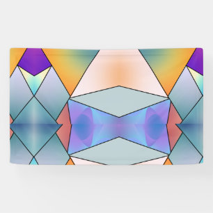 Contemporary Pastel & Vibrant Abstract Geometric Banner