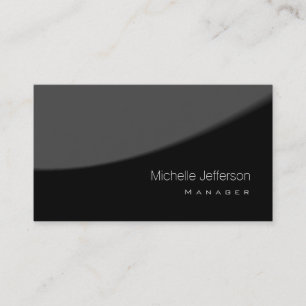 Contemporary Pattern Black Grey Business Card