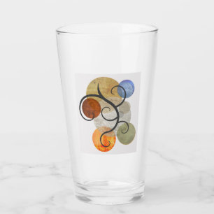 Contemporary Patterned Circles Glass