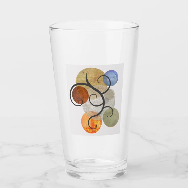 Contemporary Patterned Circles Glass (Front)
