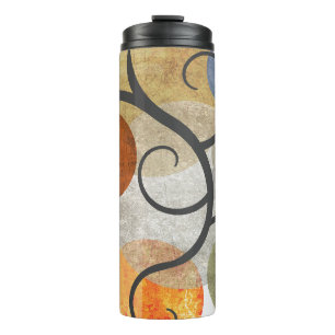 Contemporary Patterned Circles Thermal Tumbler
