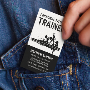 Contemporary Personal Fitness Trainder Business Card