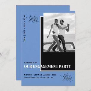 Contemporary Photo Engagement Classic Bold Invitat Invitation