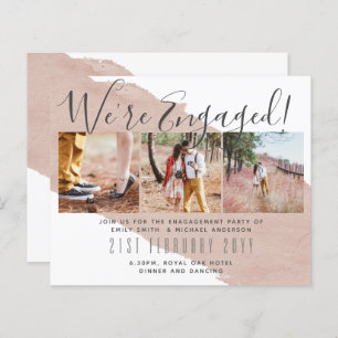 Contemporary PHOTO Engagement Party Invitations