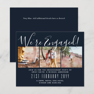 Contemporary PHOTO Engagement Party Invitations