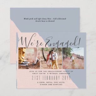 Contemporary PHOTO Engagement Party Invitations