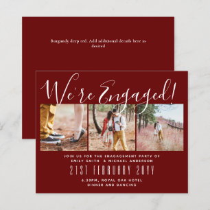 Contemporary PHOTO Engagement Party Invitations