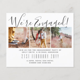 Contemporary PHOTO Engagement Party Invitations Flyer