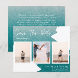 Contemporary Photo Save Dates Engagement 