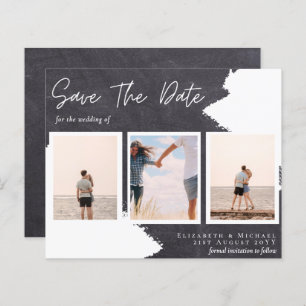 Contemporary Photo Save Dates Engagement