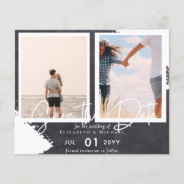 Contemporary Photo Save Dates Engagement Flyer