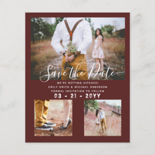 Contemporary Photo Save Dates Engagement Flyer