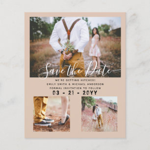 Contemporary Photo Save Dates Engagement Flyer
