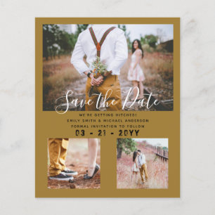 Contemporary Photo Save Dates Engagement  Flyer