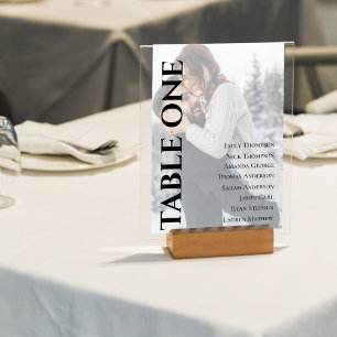 Contemporary Photo Wedding Table Seating Chart