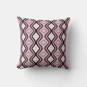 Contemporary Plum Red Diamond Pattern Cushion