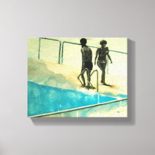 Contemporary portrait painting canvas print