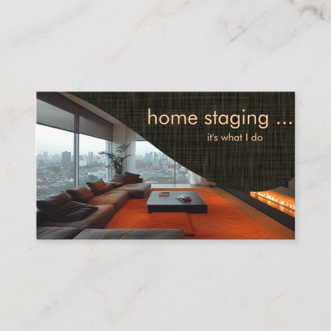 Contemporary Professional Home Staging Business Card (Front)