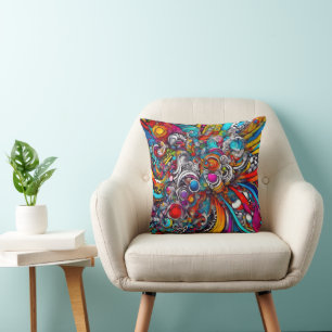 Contemporary Psychedelic Design Cushion