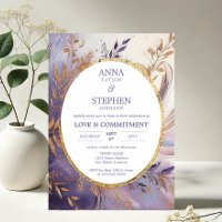 Contemporary Purple Elegance Commitment Ceremony