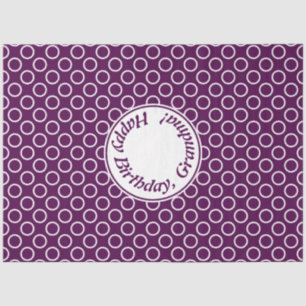Contemporary Purple Polka Dot Tissue Paper