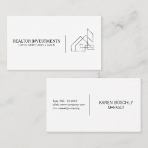 Contemporary Real Estate Logo Design Business Card