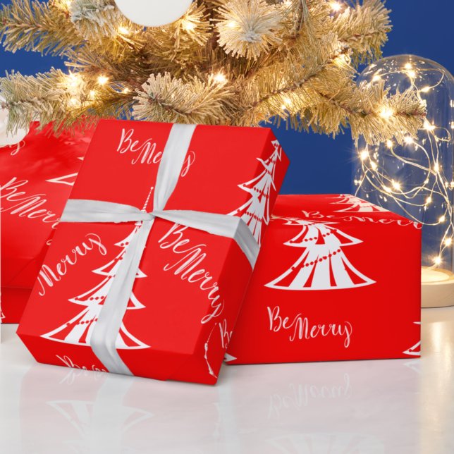 Contemporary Red and White Christmas Wrapping Paper (Creator Uploaded)