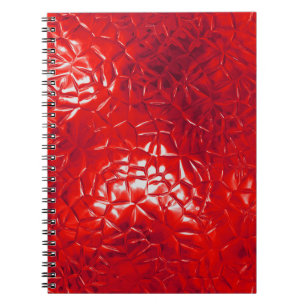 Contemporary Red Foil Abstract Notebook