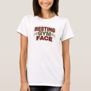 Contemporary RESTING GYM FACE Art Composition T-Shirt