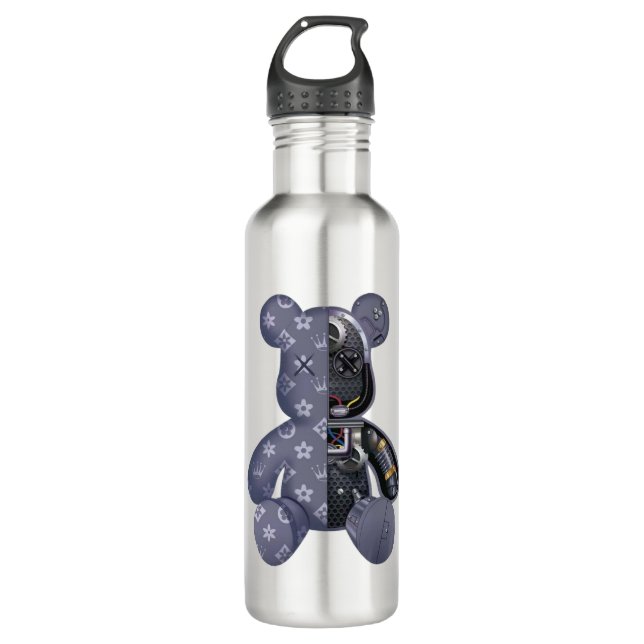 Contemporary Robot Bear 710 Ml Water Bottle (Front)