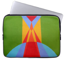 Contemporary Rocket Ship Design Laptop Sleeve