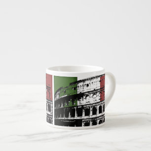 Contemporary Roman Coliseum Silhouette Espresso Cup