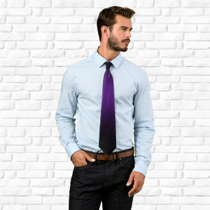 Contemporary Royal Purple and Black Ombre Tie