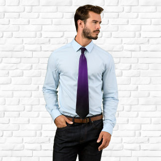 Contemporary Royal Purple and Black Ombre Tie