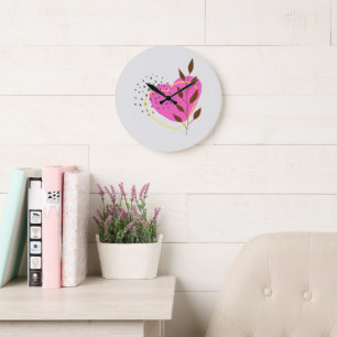 Contemporary Rustic Boho Large Clock