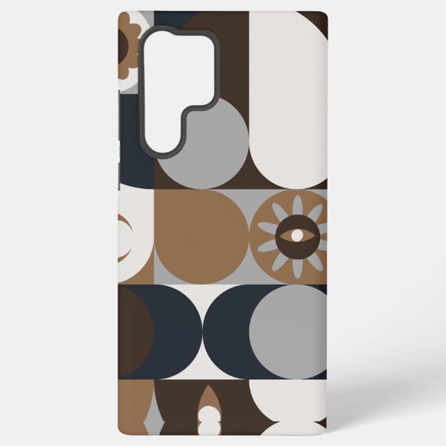 Contemporary Rustic Boho  Samsung Galaxy S22 Ultra Case (Back)