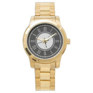 Contemporary Rustic Oversized Gold Watch