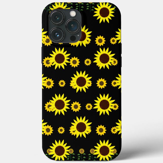 Contemporary Rustic Sunflower Pattern Case-Mate iPhone Case (Back)