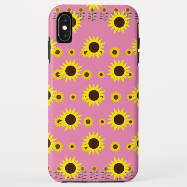 Contemporary Rustic Sunflower Pattern Case-Mate iPhone Case (Back)