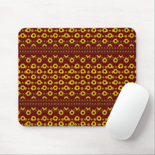Contemporary Rustic Sunflower Pattern Mouse Mat