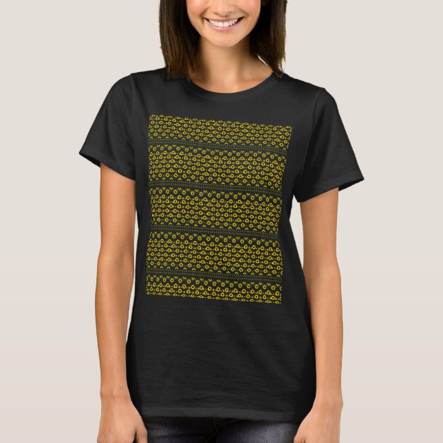 Contemporary Rustic Sunflower Pattern T-Shirt (Front)