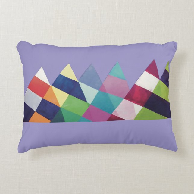 Contemporary sailboat art on throw pillow (Front)
