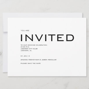 Contemporary Save the Date invitation