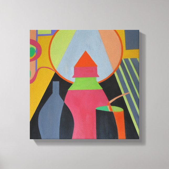 Contemporary Sculpted Pink Stillness Art Print (Front)