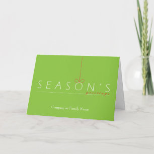 Contemporary Seasons Greetings Holiday Card