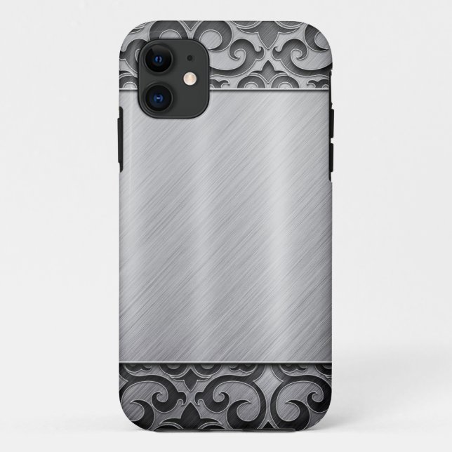 Contemporary Silver Metallic Swirl Case (Back)