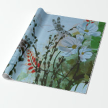 Contemporary Silver-wing Dragonflies / Floral