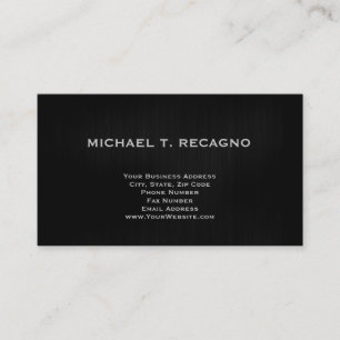 Contemporary Simple Plain Black Business Card