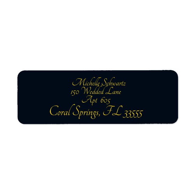 Contemporary Simple Typography Return Address (Front)